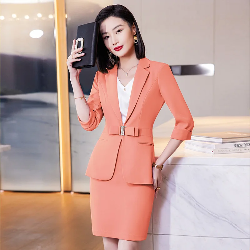 High-End New Professional Small Suit Fashion Elegant Business Suit Suit Jewelry Store Hotel Front Desk Waiter Workwear