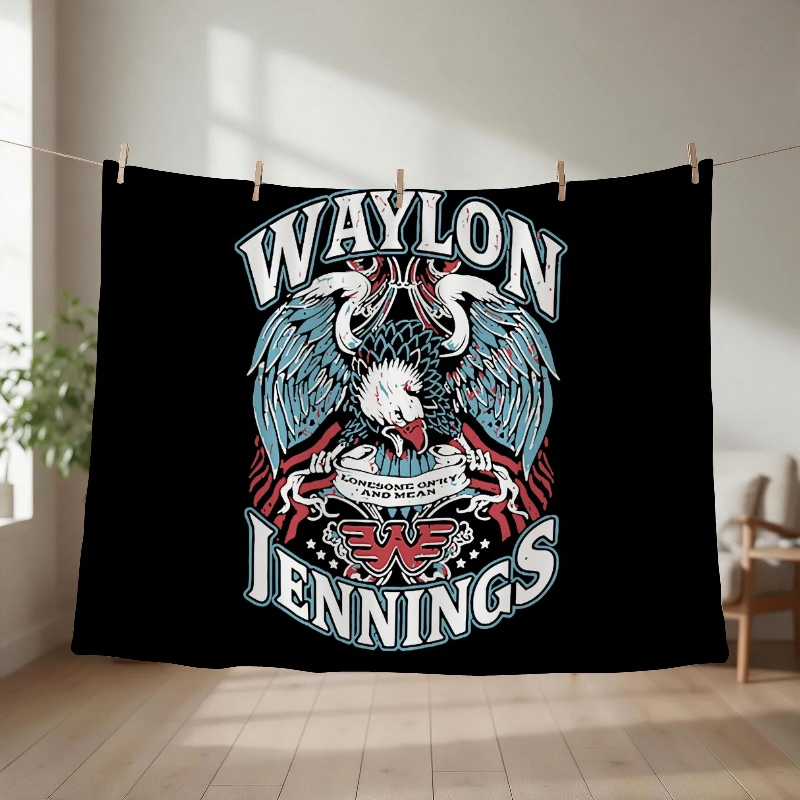 New Waylon Jennings Throw Blanket Stuffeds heavy to sleep Shaggy Personalized Gift Blankets