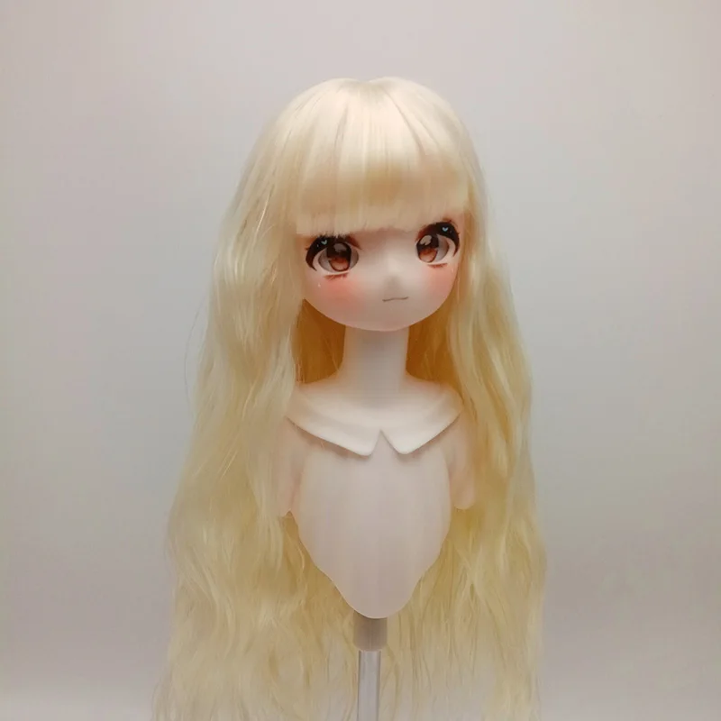 Doll\'s Wig for 1/6 & 1/4 & 1/3 Bjd Anime with Bangs Long Curly Wig Girls Diy Dress Up Toy Accessories