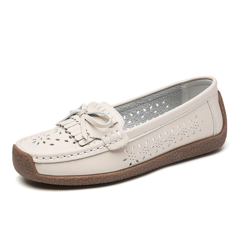 

New large size women casual comfortable shoes hundred head layer cowhide leather shoes comfortable sports non-slip women's shoes