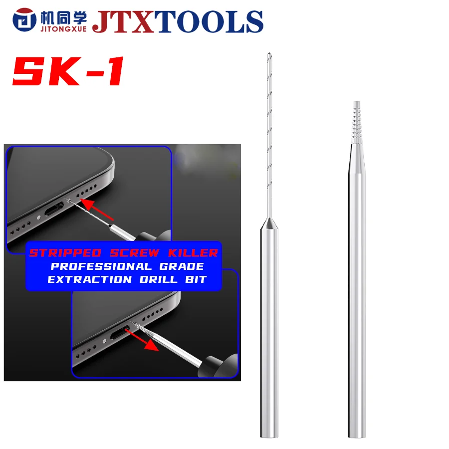 JTX SK-1 Alloy Bit Slider Screw Professional Screw Extractor for IPhone Mobile Phone Stripped Grinding Quick Removal Screw Tools