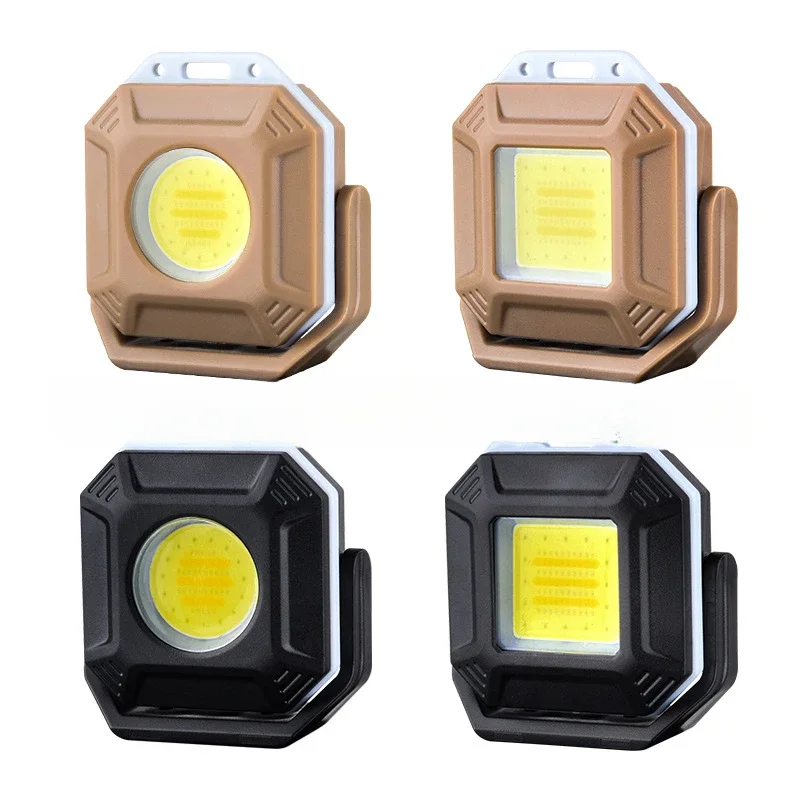 Mini COB LED Work Light Rechargeable Keychain Flashlight Emergency Lights with Magnet Portable Flood Light Lantern Work Lamp