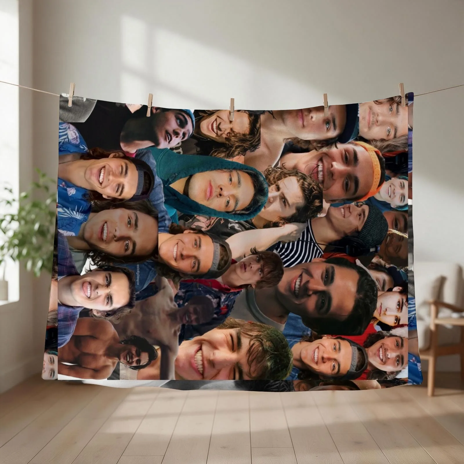 Charlie Gillespie photo collage Throw Blanket couch cozy soft plush fuzzy picnic outdoor blanket