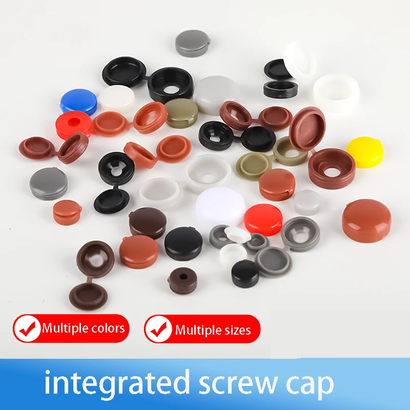 50/100PCS M4 M6 Self Tapping Screw Decorative Cover Cap Rust Proof Hole Plug Furniture Cabinet Plastic Integrated Cover Cap