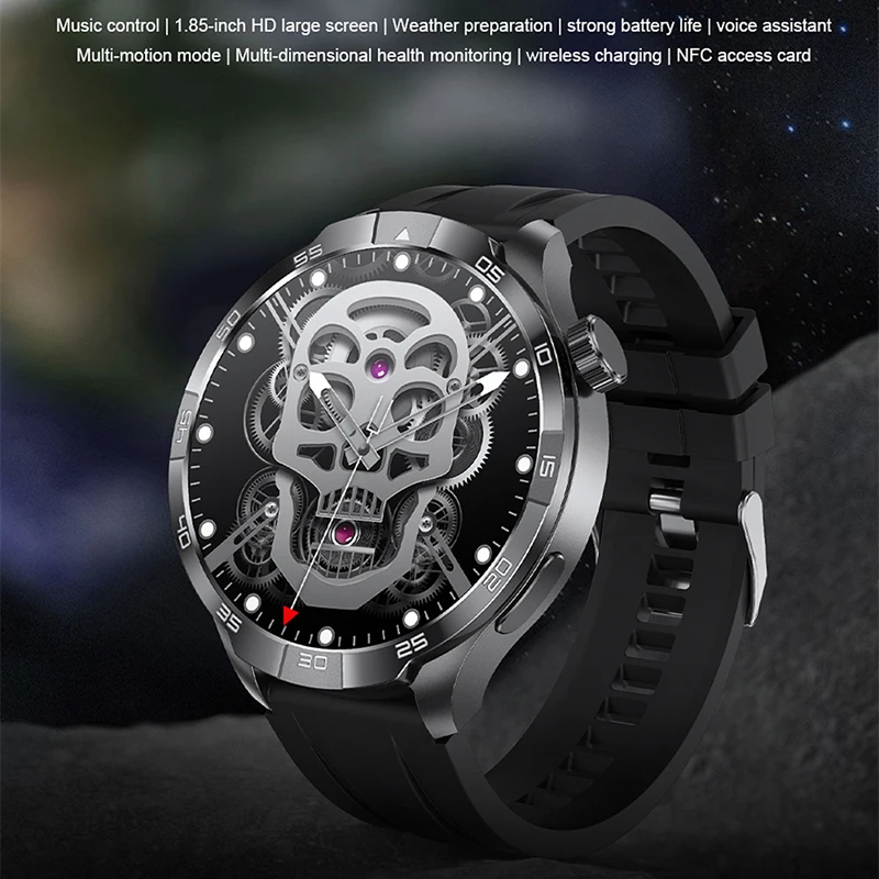 2024 For Huawei Xiaomi NFC Watch Men Smart Watch Men Altitude Bluetooth Call GPS AMOLED 360*360 Screen Motion Tracking Watch