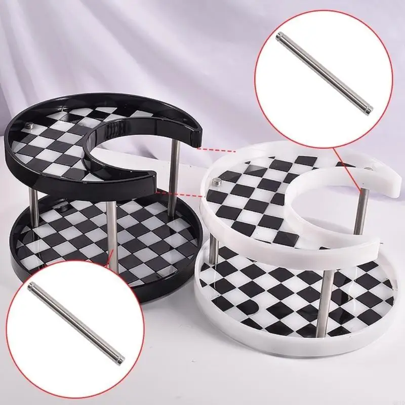Moon Resin Mold DIY Tray Silicone Resin Mold Round Epoxy Resin Casting Mold for Double Layer Storage Box Making