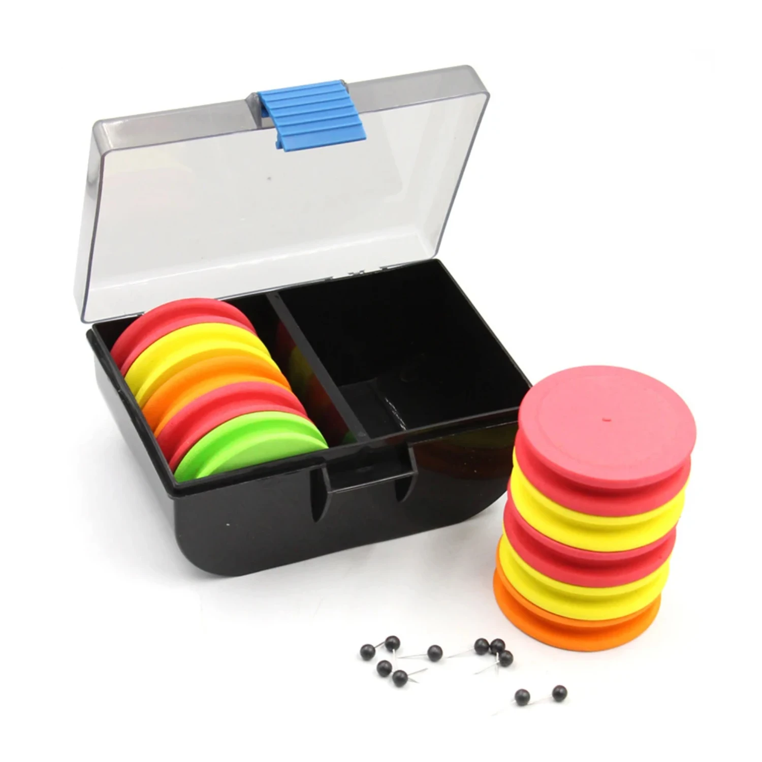 Convenient, High-Quality 20-Piece Box of Durable Foam Spools for Carp Fishing Rig - Easy-to-Use Leader Pins and Wire Board Inclu