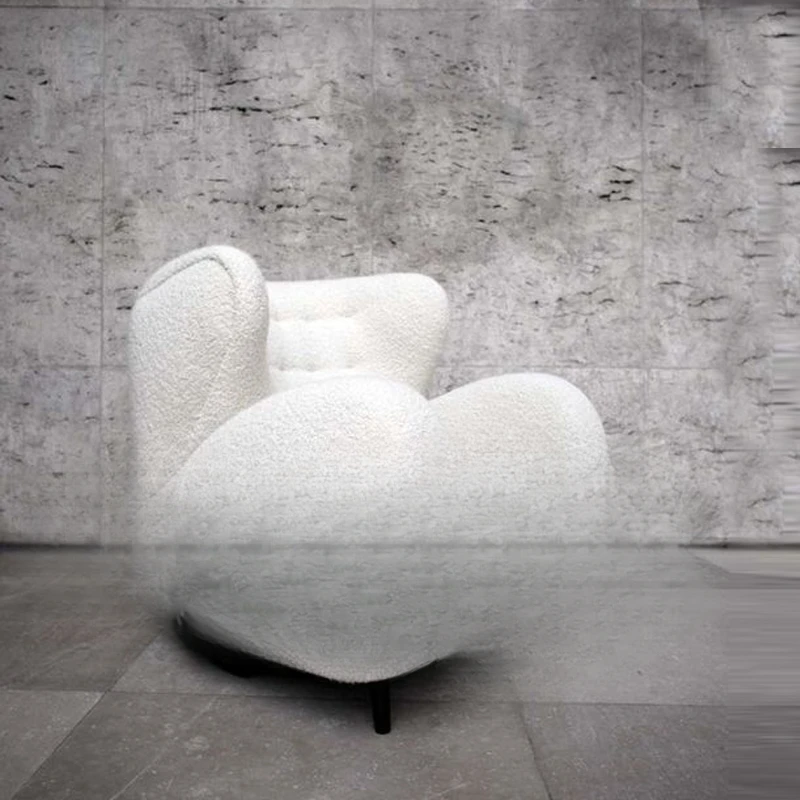 

White lazy cute sofa chair Internet celebrity designer single chair