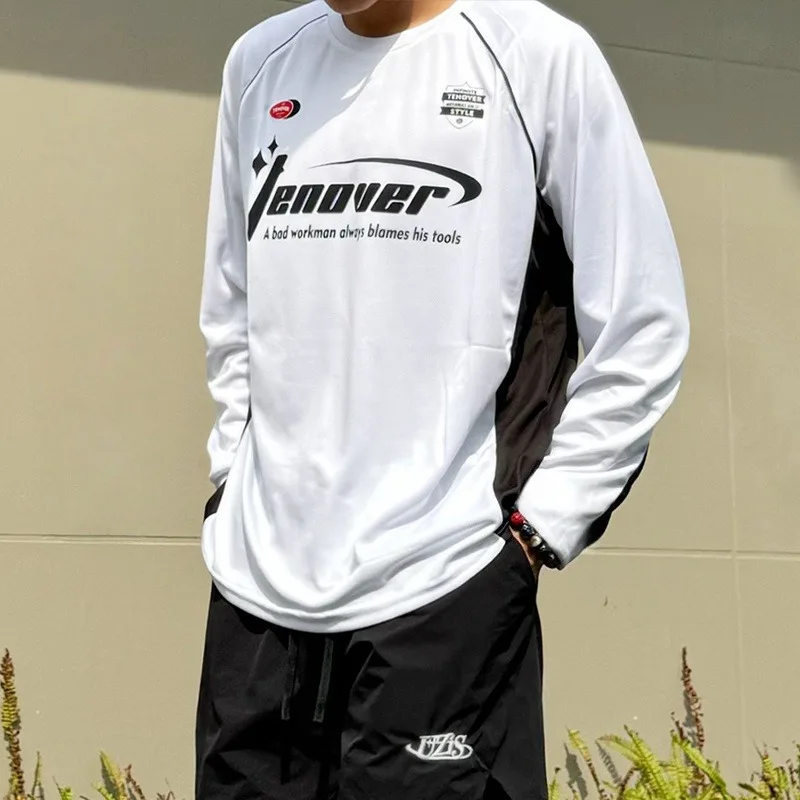 

New Motorcycle Riding Shirt 3D Printed Quick Dry Breathable Long Sleeve T Shirt for Racing Fans