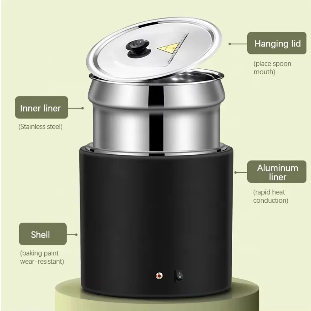 commercial restaurant food soup warmer insulation bucket self-service electric soup maker kettle