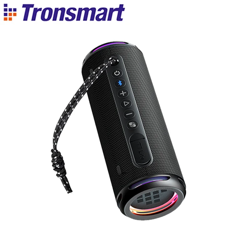 Tronsmart T7 Lite Bluetooth Speaker Enhanced Bass Portable Speaker with 24H Playtime, APP Control, IPX7 Waterproof for Camping