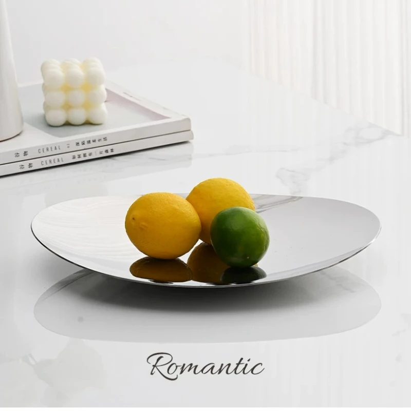 

LH stainless steel light luxury fruit tray living room coffee table household high-end exquisite tray