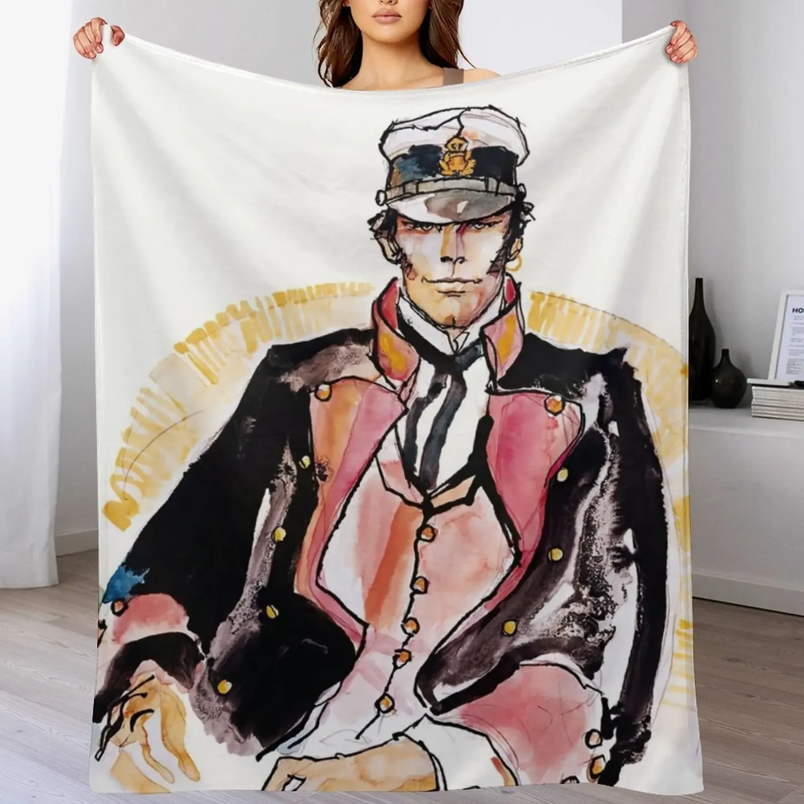 

Corto Maltese in the armchair Throw Blanket Breathable Lightweight Blanket for Adults Kids