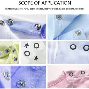 50 bộ năm kẹp với năm móng vuốt, quần áo và giày trẻ em, màu vô hình, khóa kim loại, túi giày, dây đai, nút áp lực 10 Vivet bán hàng chính cho vành đai - №3