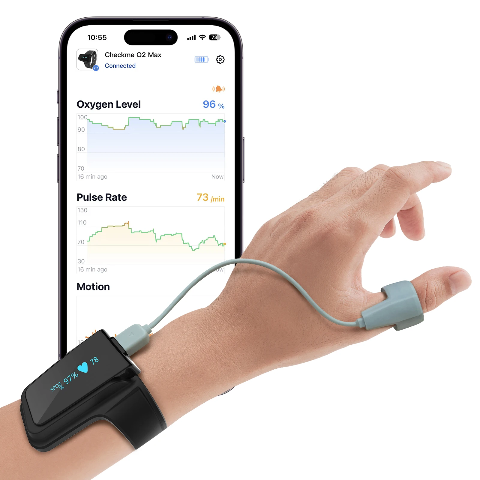 

Wellue Checkme O2 Max Sleep Apnea Bluetooth Wrist Oximeter Health Care Blood Oxygen Saturation Monitor Digital Pulse Oximeters