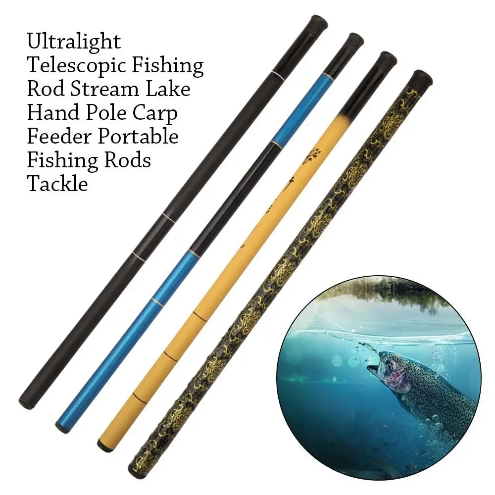 

Ultralight Telescopic Fishing Rod Durable Travel Mini Stream Hand Pole SuperHard Portable Fishing Tackle Lake