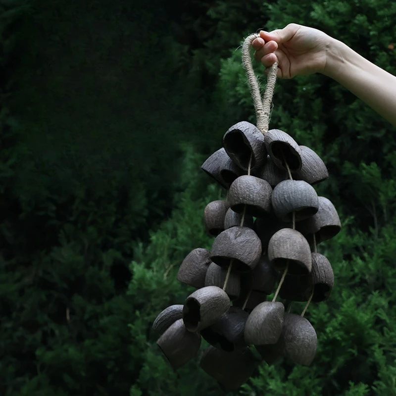 

Hand rattle water bell Tong, bamboo and peach wind chimes, sound healing
