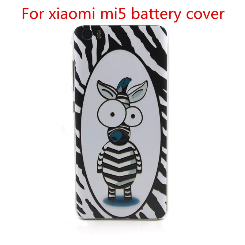 For xiaomi Mi5 Plastic Battery Back Cover For xiaomi Mi5 Back Cover Embossed Pattern Replaceme