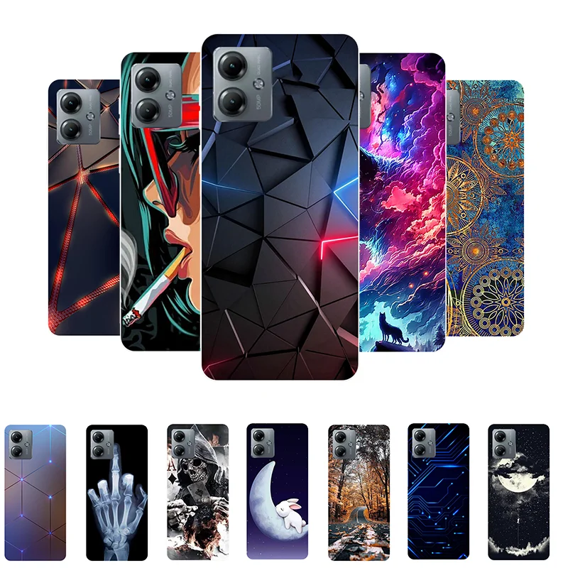 For Moto G14 Case Silicone Back Cover Phone Case for Motorola Moto G14 G 14 Soft Case MotoG14 Funda Cartoon