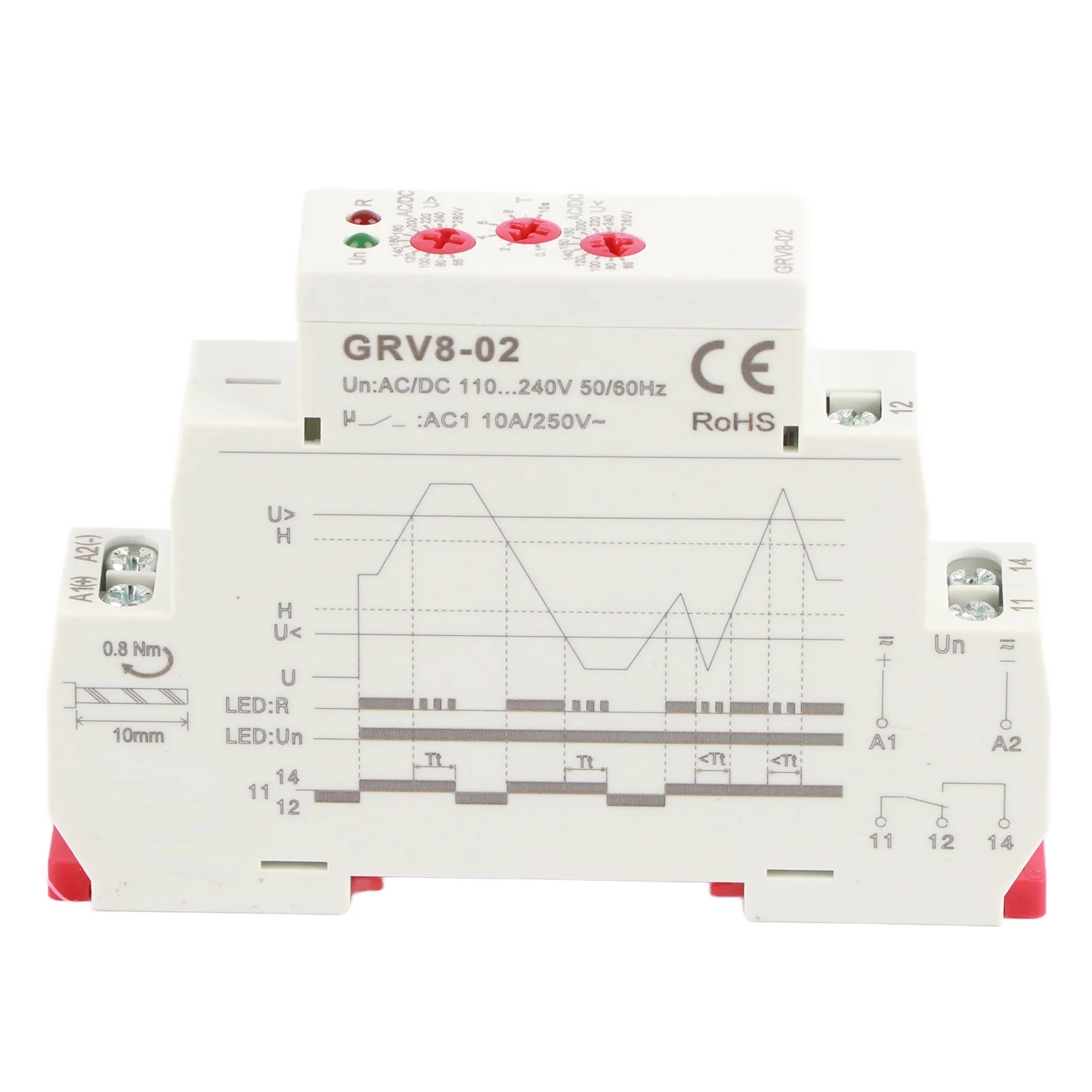 GRV8-02 Single phase Voltage Control Monitoring Relay Over Voltage Protection