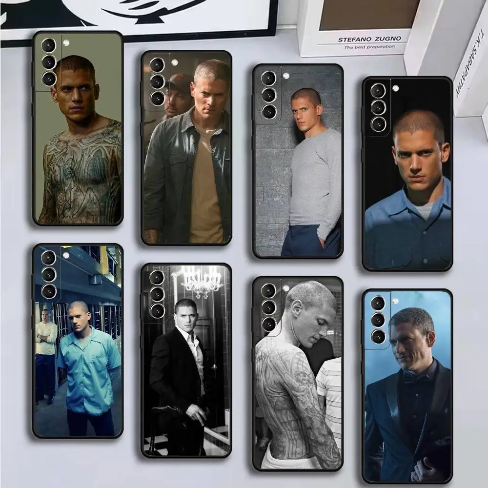 

W-Wentworth Miller M-Michael Phone Case For Samsung GalaxyA13,21s,22,31,32,52,53,71,72,73,Soft Black Shell