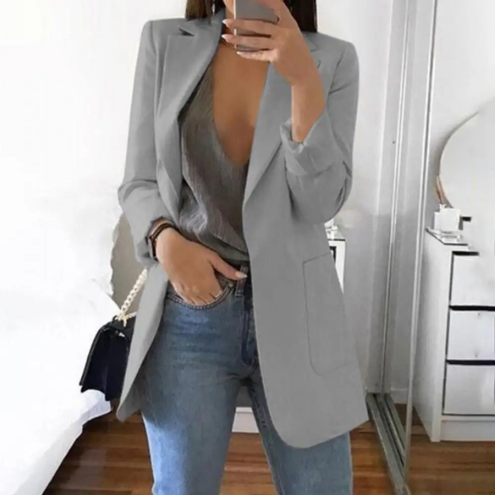 Blazer vintage coréen surdimensionné pour femmes, olympiques de bureau pour dames, manteau de document solide, veste décontractée adt, vêtements d'extérieur pour femmes