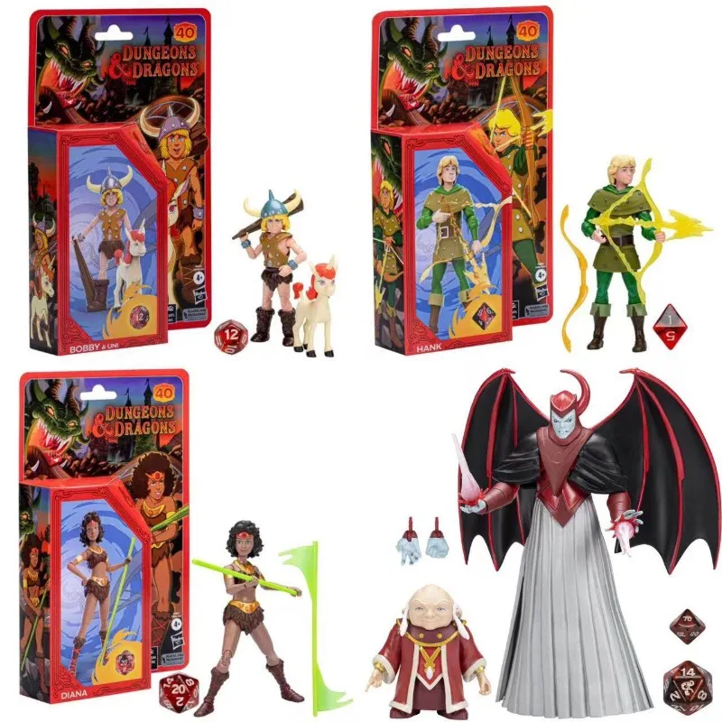 Hasbro, Dungeons and Dragons D&D, figura móvel de 6 polegadas, Bobby Unicorn, shooter Hank, city lord Wenger