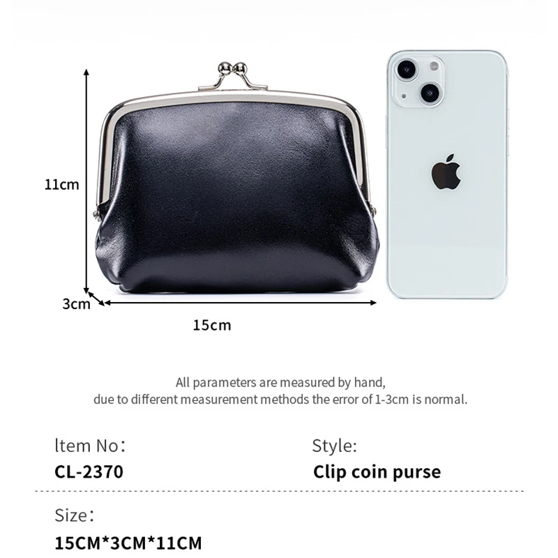 ブランドフレーム レディース コインケース バックル 小銭入れ キスロック ウォレット ヴィンテージ ポーチ 女性用 オイルワックスレザー クラッチバッグ 財布