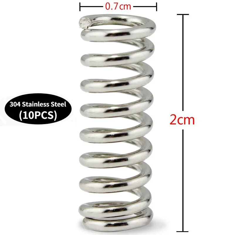 10 pz/lotto molla estrusore in acciaio inossidabile 1.2x7.5x20mm per Router CNC stampante 3D