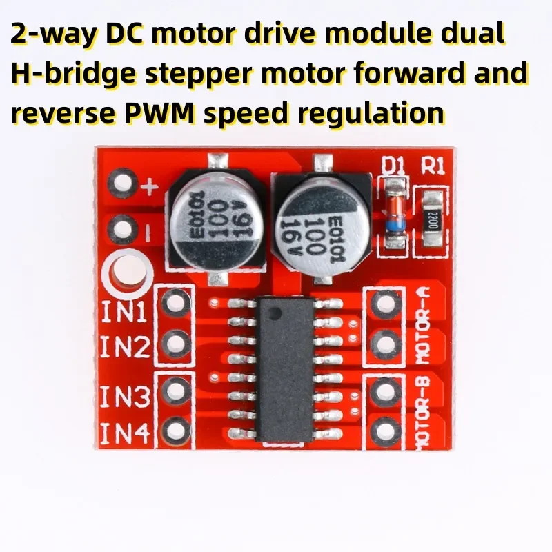 2-way DC motor drive module dual H-bridge stepper motor forward and reverse PWM speed regulation