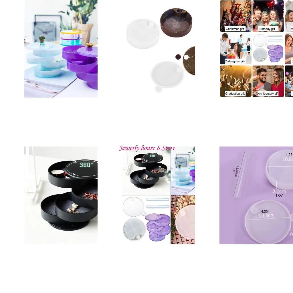 

Круглые многослойные формы для хранения ювелирных изделий для DIY украшения дома