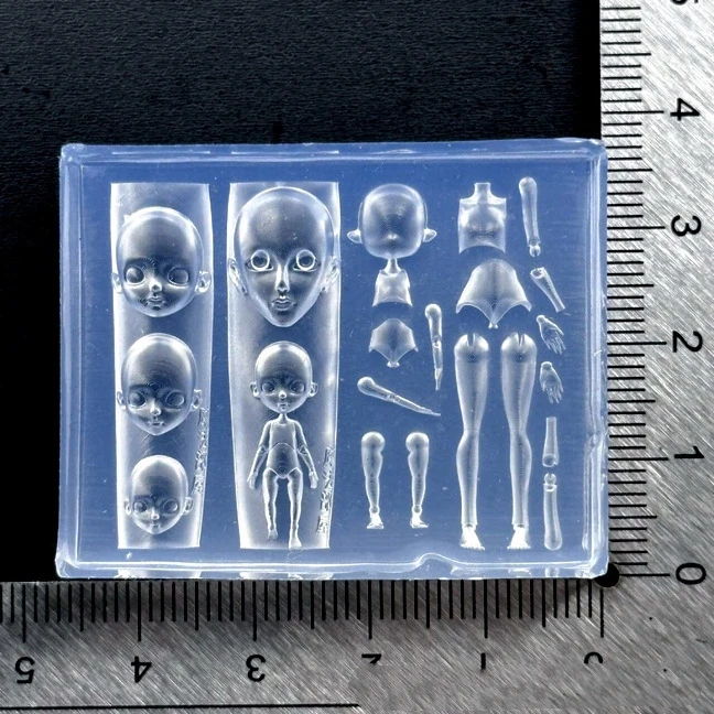 1 Set Facial Doll 3D Silicone Mold Nail Art Decoration DIY Design Nails Mold Wearing Armor Accessories