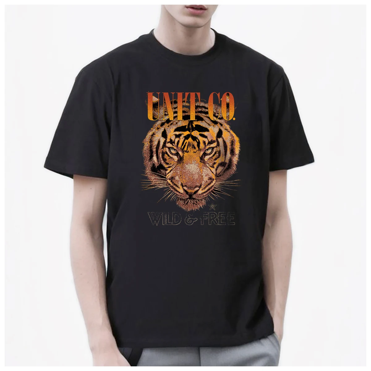 TIMELESS TIGER certified grinders Hiphop street graffiti men's t shirt Women's Fashion 100% Cotton summer casual Breathable Tops