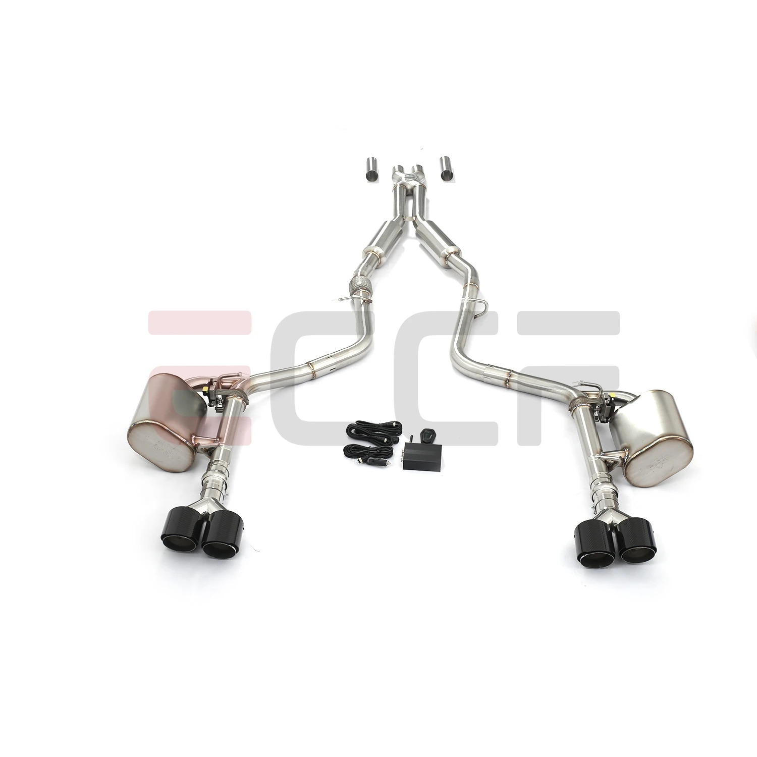 ECCF For Dodge Challenger 6.4L T304 Stainless Steel Exhaust Aggressive Sound Plug and Play Performance Upgrade