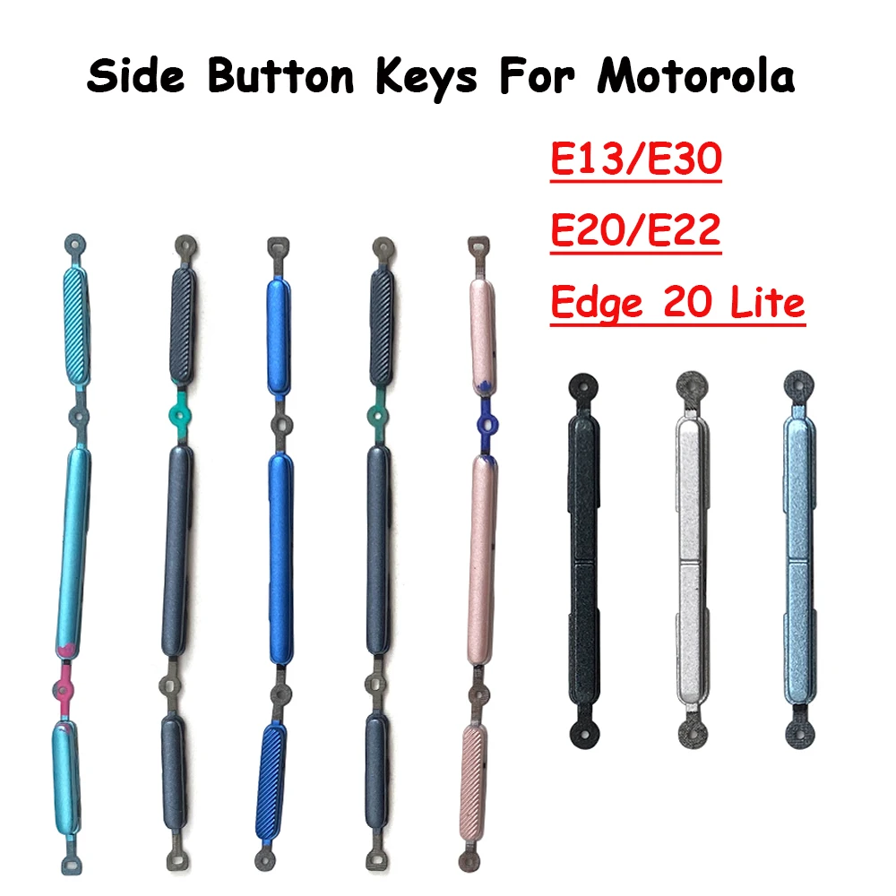 Power Side Keys Button Flex For Motorola Moto Edge 20 Lite E20 E22 E40 E32 E13 Volume Cable On Off Replacement Parts