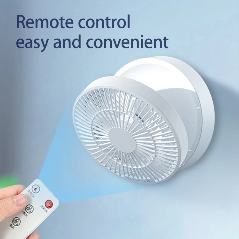 Ventilador Elétrico Dobrável com Controle Remoto, Portátil, Recarregável, Teto, USB, Luz Noturna, Air Cooler, Eletrodoméstico, Presente, 2023