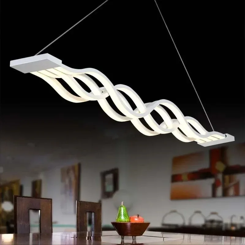 

Creative personality chandelier led restaurant light wave modern simplicity living room study office fish line bar Chandelier
