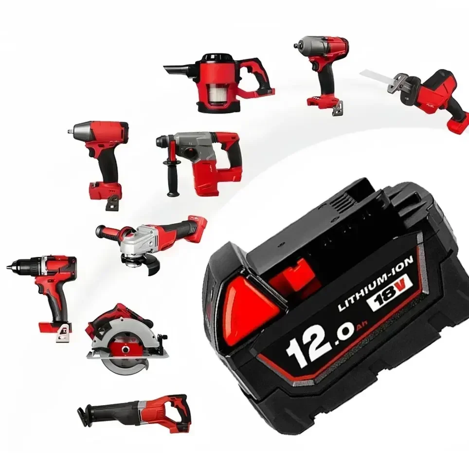 6000mAH/12000mAH para Milwaukee M18 18V reemplazo para batería de iones de litio Milwaukee M18B5 XC 48-11-1815 2604-20 48-11-1850