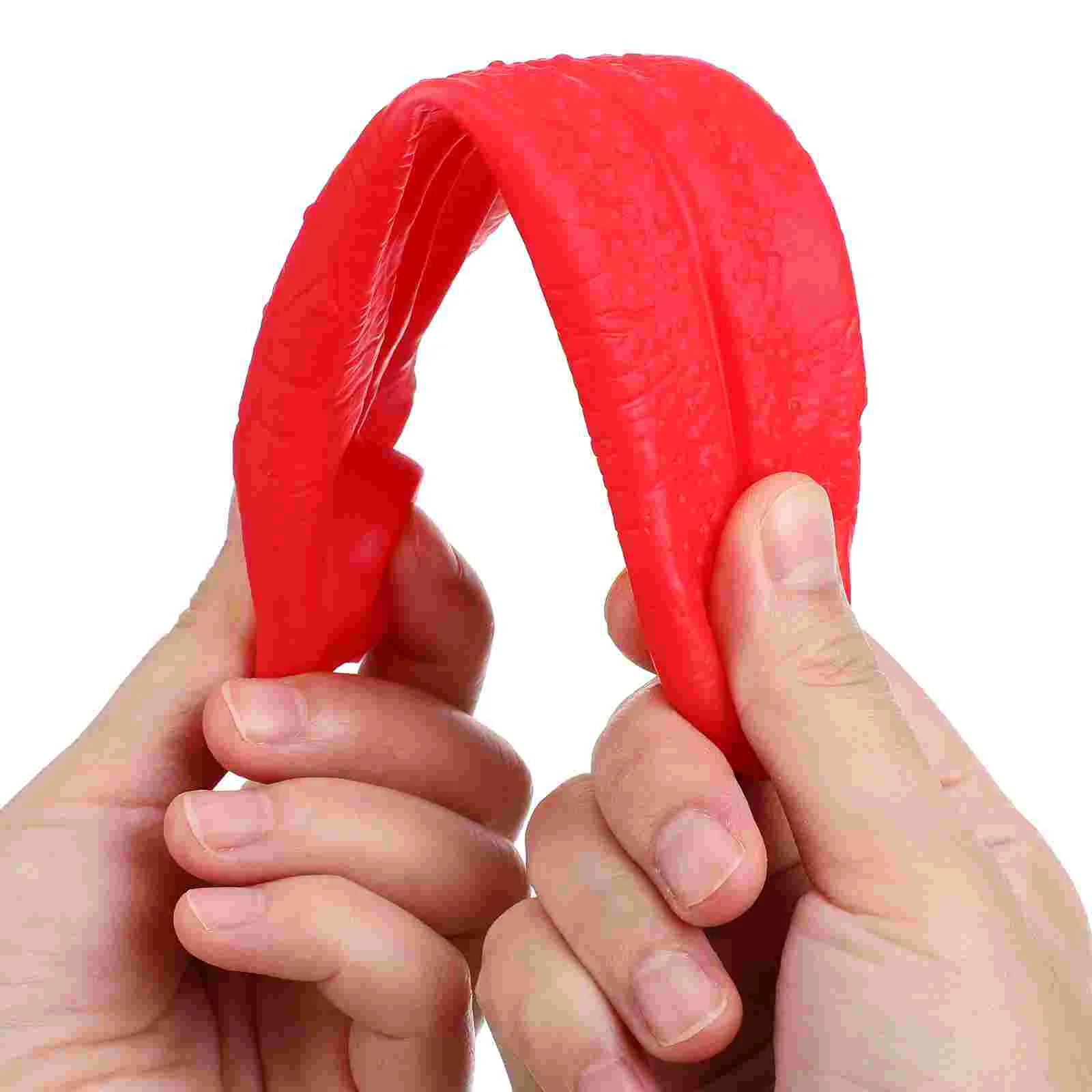 2 Buah Rak Lidah Palsu Alat Peraga Super Panjang Buatan Tindik Merah Festival Cosplay Bayi