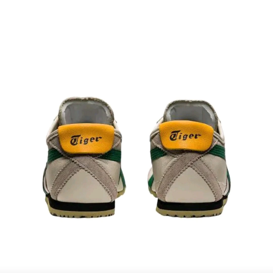 أحذية Onitsuka Tiger MEXICO 66 للرجال والنساء للتزلج، طراز قديم، أحذية رياضية متينة، بيج/أخضر #4