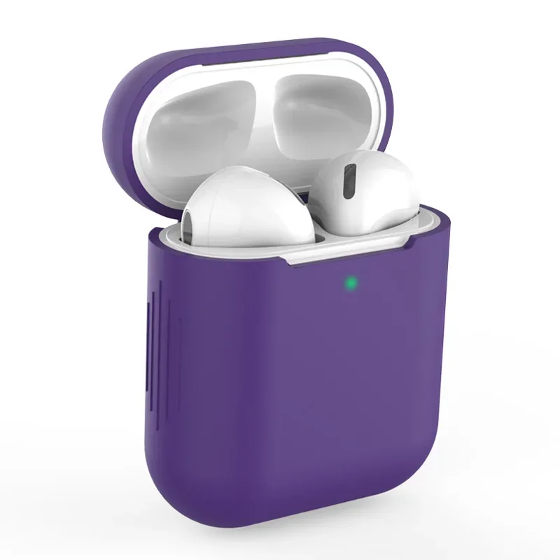 سماعات غطاء واقي لسماعات Airpods ، جلد نحيف ، مقاوم للتسرب ، صندوق شحن ، حافظة سيليكون لسماعات AirPod 1 ، Airpods 2