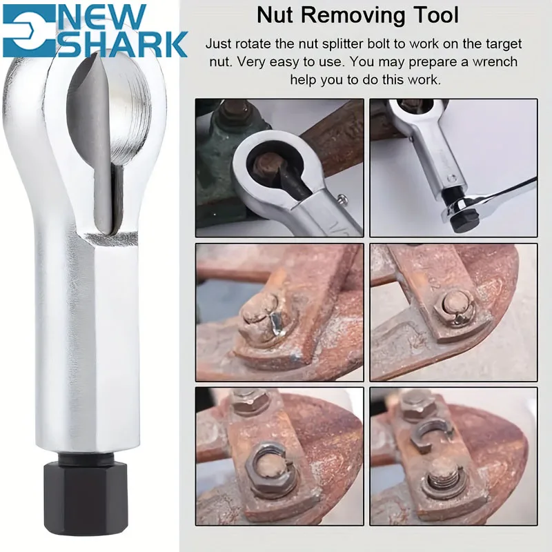 Niu Shark 9-27mm Professional Nut Splitter Kit, Separator Breaker, Rusty Screw Bearing Steel Removal Hand Tool