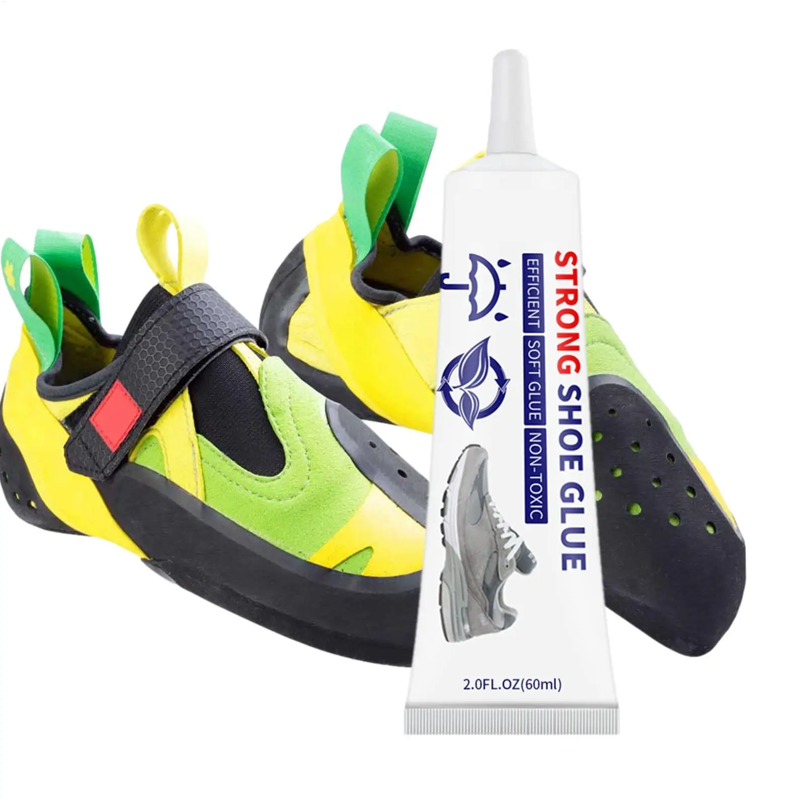 Boot Sole Glue Low Odor 2 Ounce 60ml Tube Bond Glue Professional Grade for Sports Shoes Sandals Boots Heels