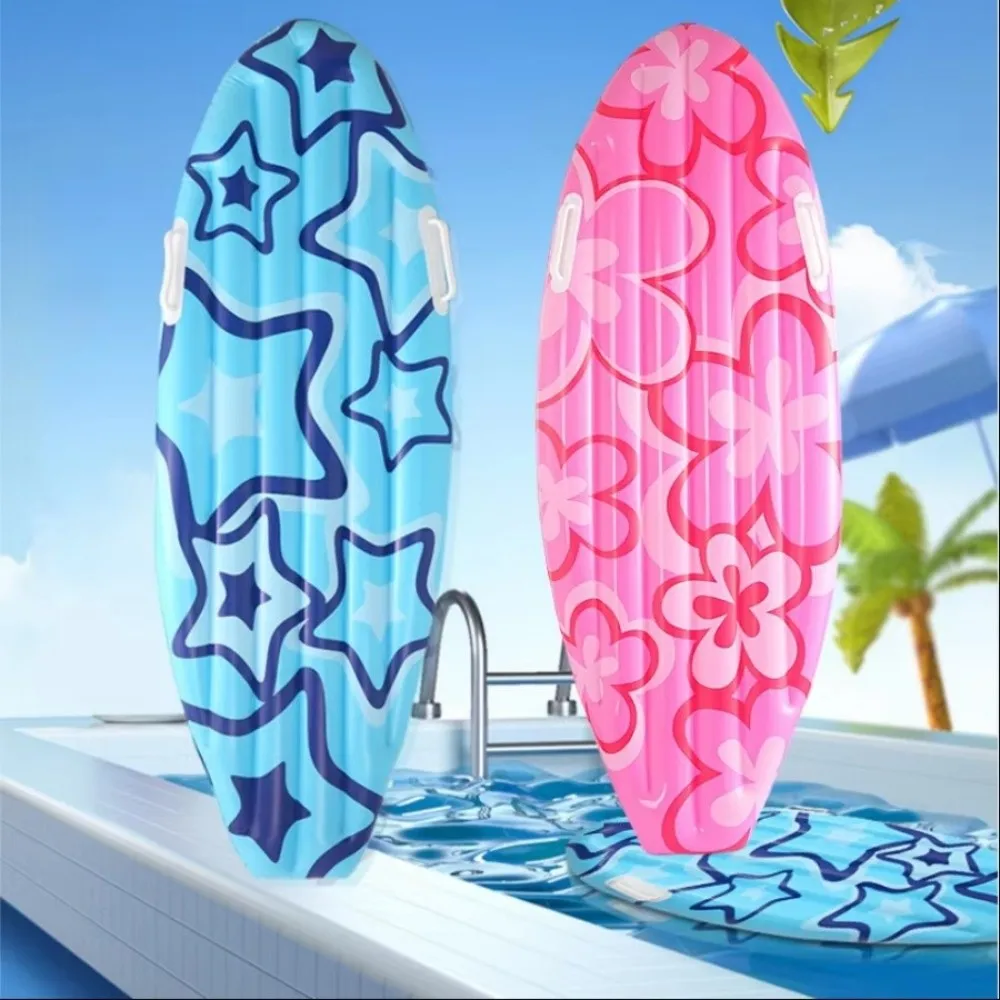 Lightweight Inflatable Surfboard Pink Flower Pattern PVC Material Water Floating Rafting Board Portable Inflatable Design