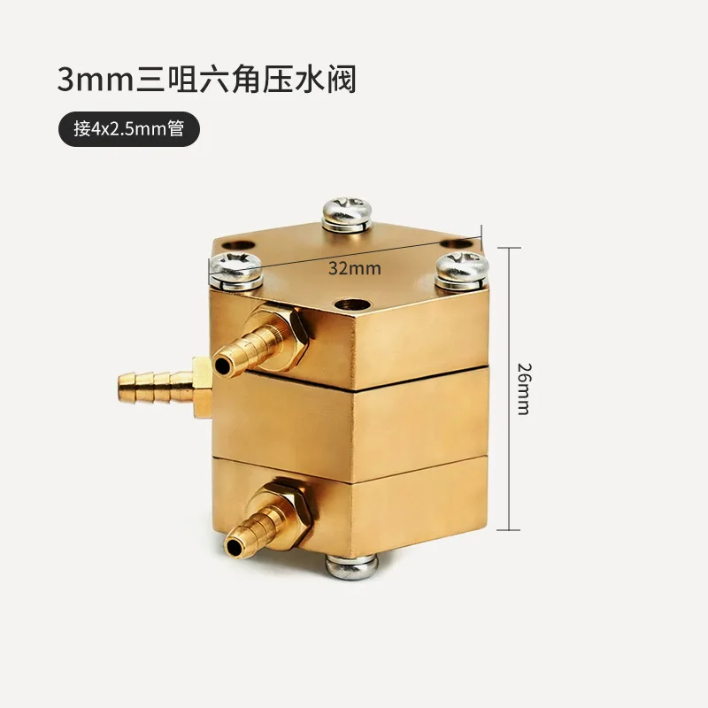 Hexagonal Water Pressure Valve, Chair Unit Pneumatic Control Valve, Single-Acting Water Valve Body Replacement Accessory