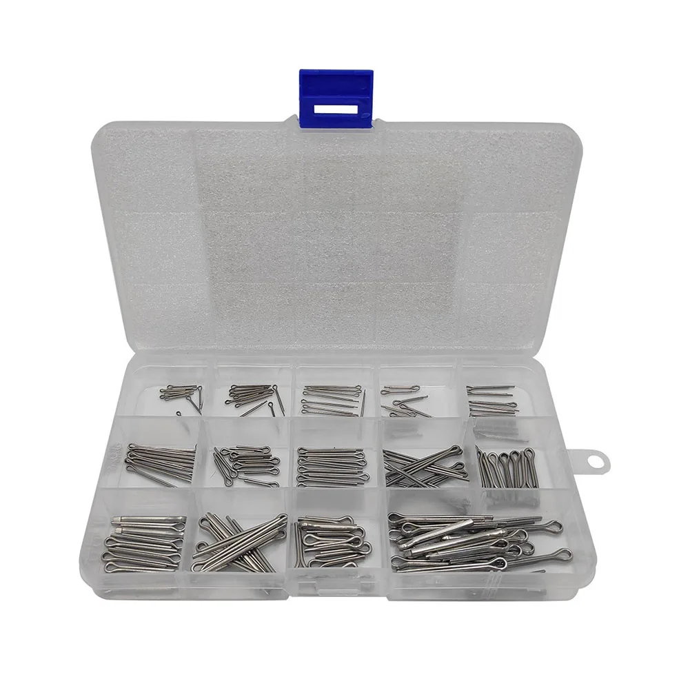 150PCS Cotter Pin Kit with 15 Sizes M1 M1 5 M2 M2 5 for M3 Carbon Steel Pins for Mechanical Repairs and Fastening