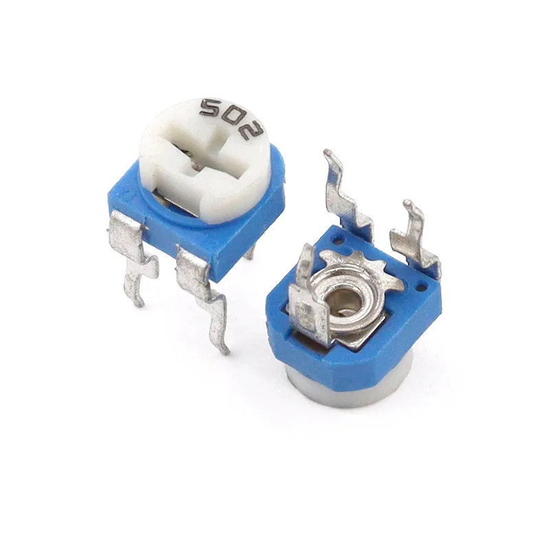 RM065 Blue and White Potentiometer Blue and White Adjustable Resistors 20R/100R/200R/1K/10K/1M Available in Multiple Specificati