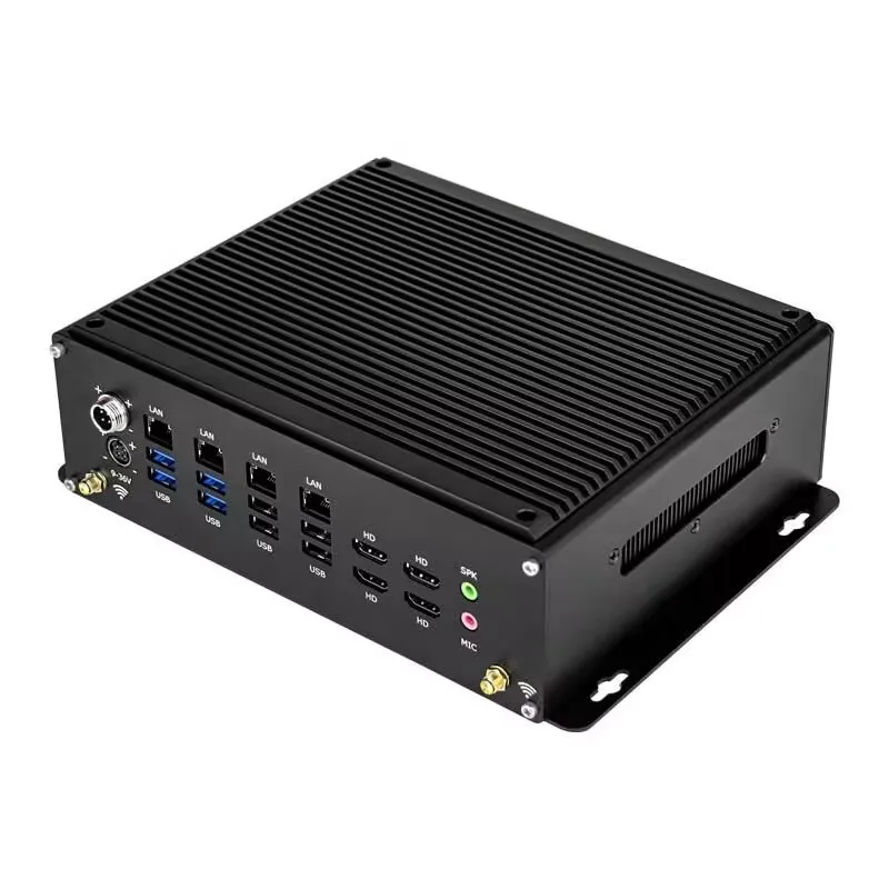Embedded Industrial Computer 6xCOM Ports Core i5-8305G i7-8705G 4x2.5G LAN GPIO Industrial PC Supports desktop and wall mounted