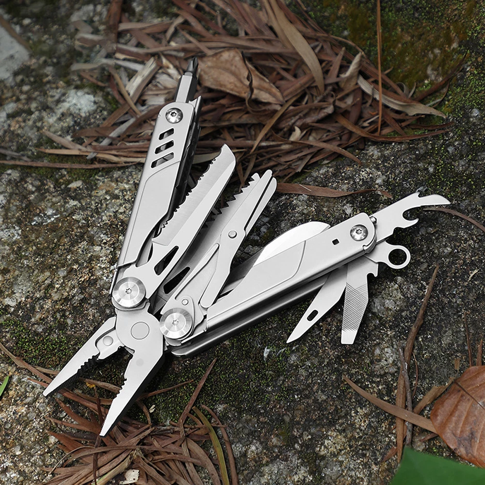 16 IN 1 Steel Multifunctional Folding Knife Tactical Pliers Camping Multitool Emergency Equipment Portable Pocket Knife