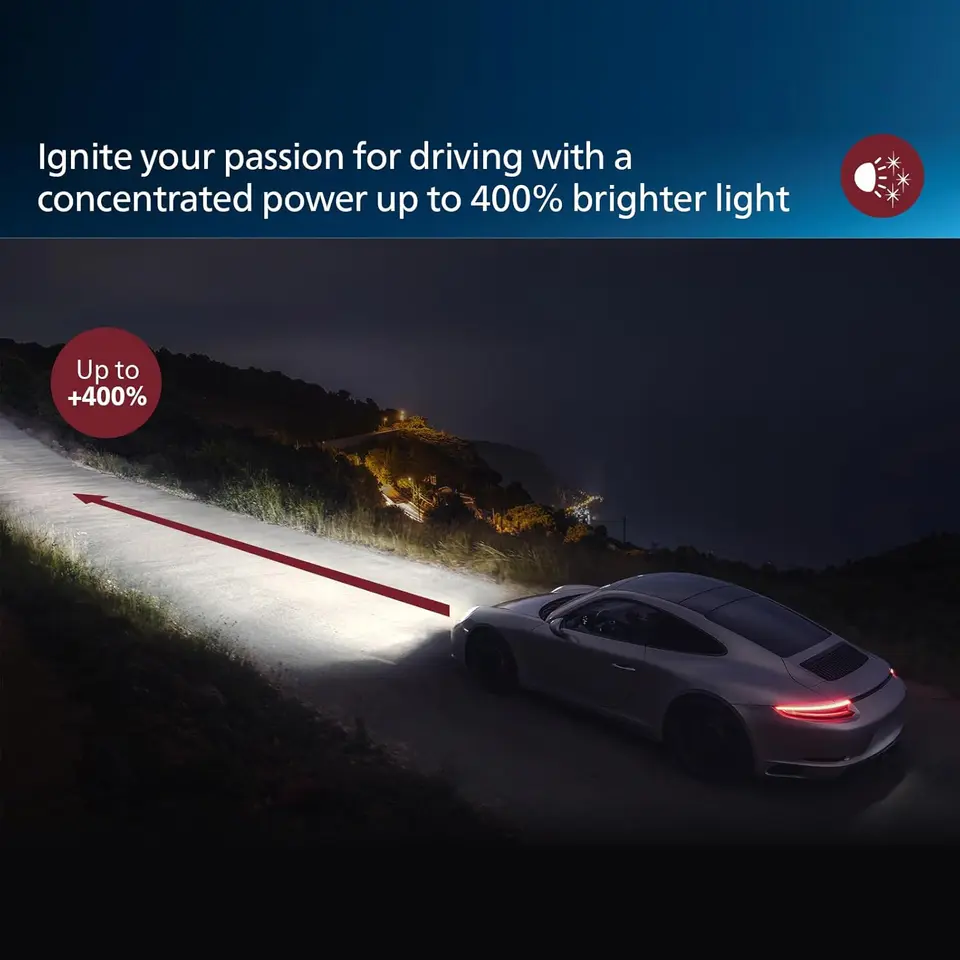 مصابيح أمامية للسيارة فيليبس ألتنيون برو 9200 LED H4، مصباح 12/24 فولت، إضاءة أقوى بنسبة 400%، 5800 كلفن، أبيض بارد، حزمة عالية ومنخفضة، إصدار جديد 11342U92X2 - 3